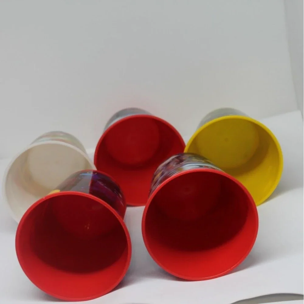 McDonald’s Lego Movie Holographic Cups 2013 Lot of 5 Ninjago, Batman, Uni kitty